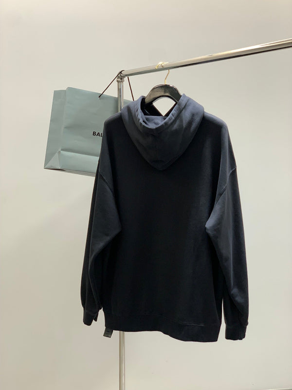 Balenciaga 25 Hoodie Black Cotton 0044