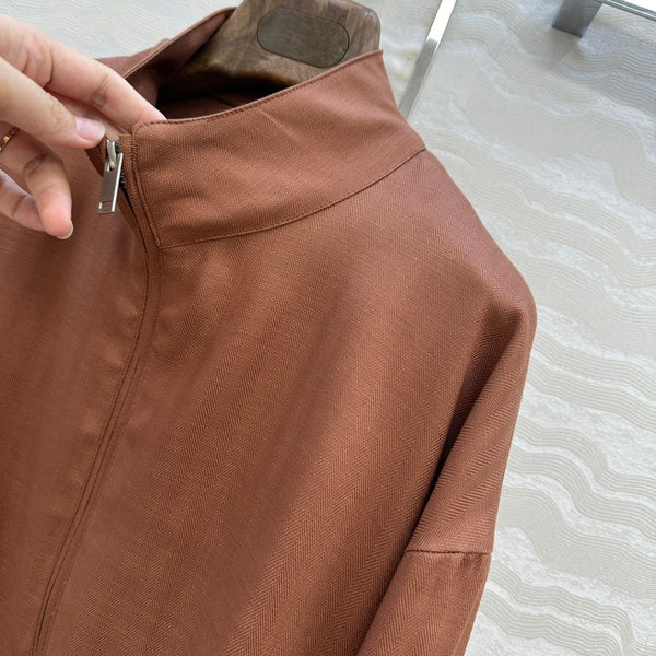 LP 25 Jacket Brown Tencel Linen 293151