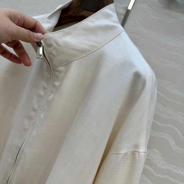 LP 25 Jacket White Tencel Linen 293149