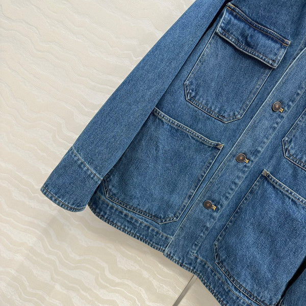 LP 25 Jacket Blue Cotton Denim Fabric 295351