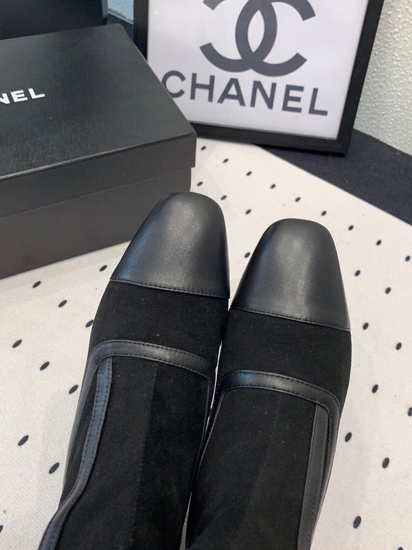 CC Ankel Boots 30mm Black Suede & Sheepskin 432507