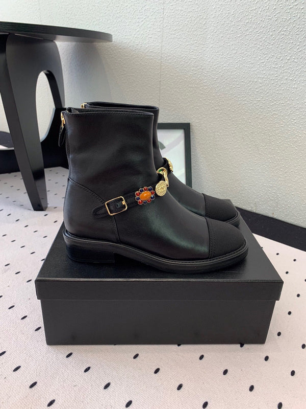 CC 24 Mold GHW Classic Ankle Boots 30mm Black Sheepskin 432512