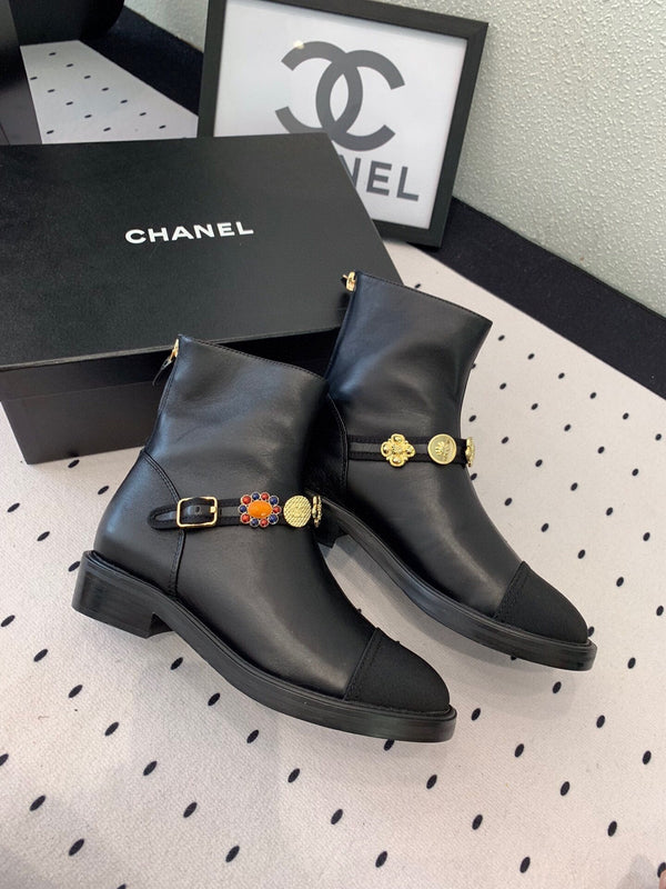 CC 24 Mold GHW Classic Ankle Boots 30mm Black Sheepskin 432512