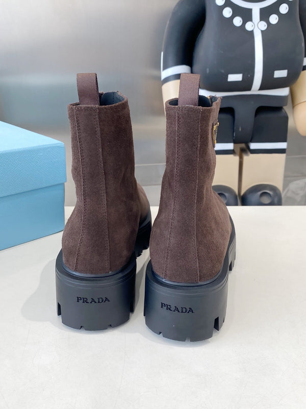 PRA classic slip-on boots dark chocolate suede 479021