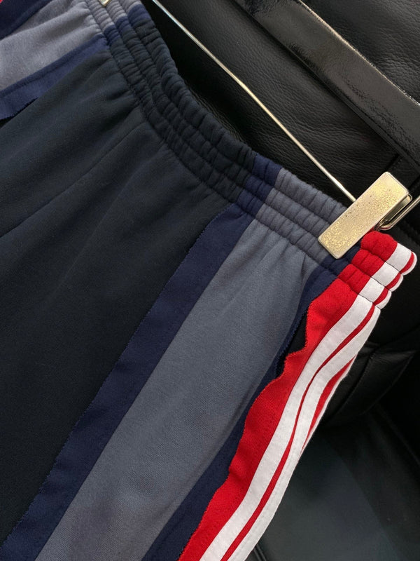 Balenciaga 25 trouser Navy Mix Red Cotton 0049