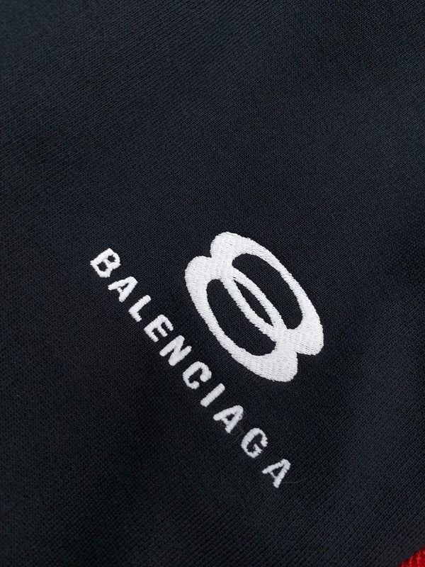 Balenciaga 25 trouser Navy Mix Red Cotton 0049