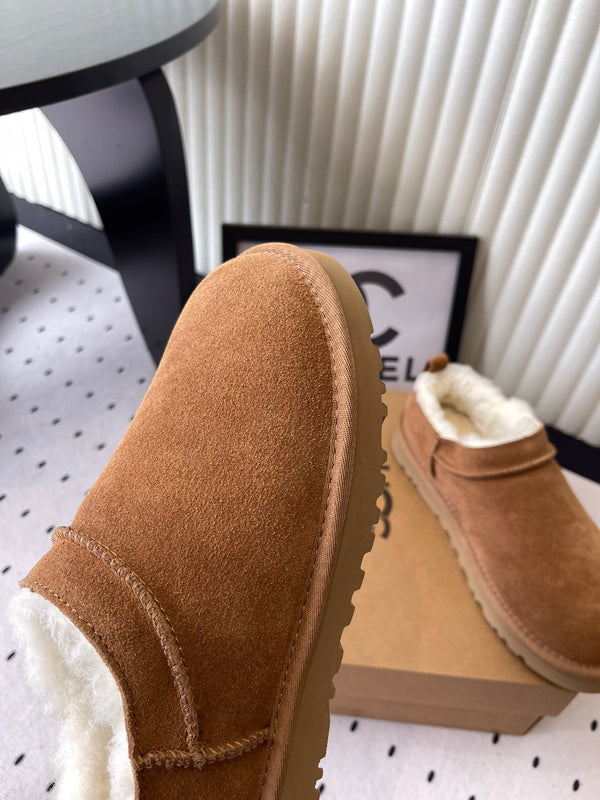 UGG Women Classic Micro Boots Tan Suede And Wool 514141