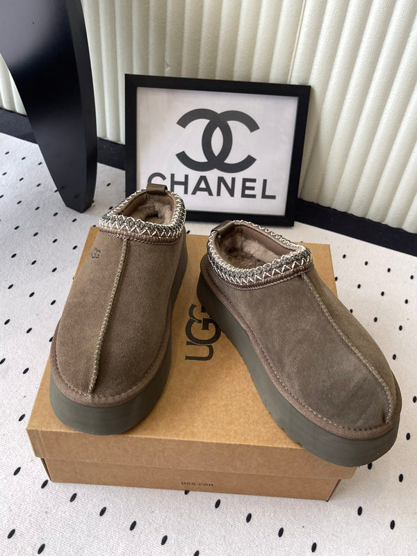 UGG TAZZ Slippers Chocolate Suede And Wool 514146