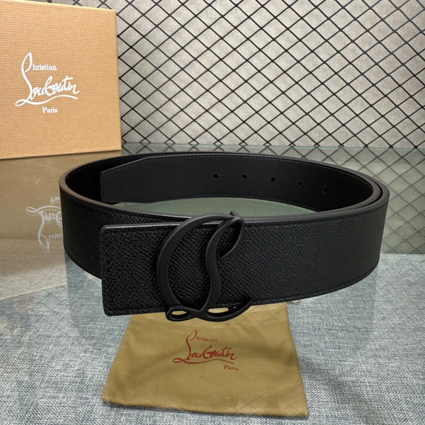 Ceinture réversible en cuir noir Mooncrest Christian Louboutin