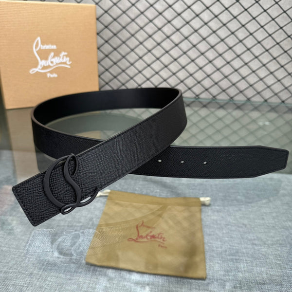 Ceinture réversible en cuir noir Mooncrest Christian Louboutin