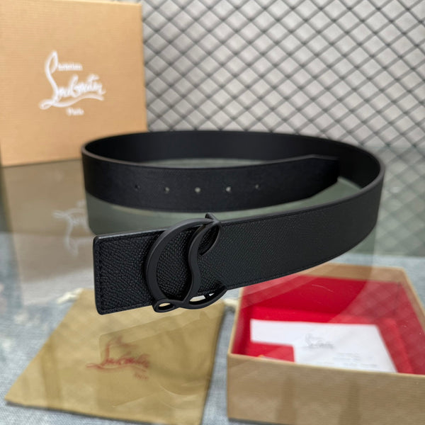 Ceinture réversible en cuir noir Mooncrest Christian Louboutin
