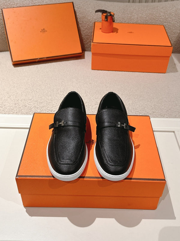 HM 25ss Mocassins Peau de Mouton Noire 577164
