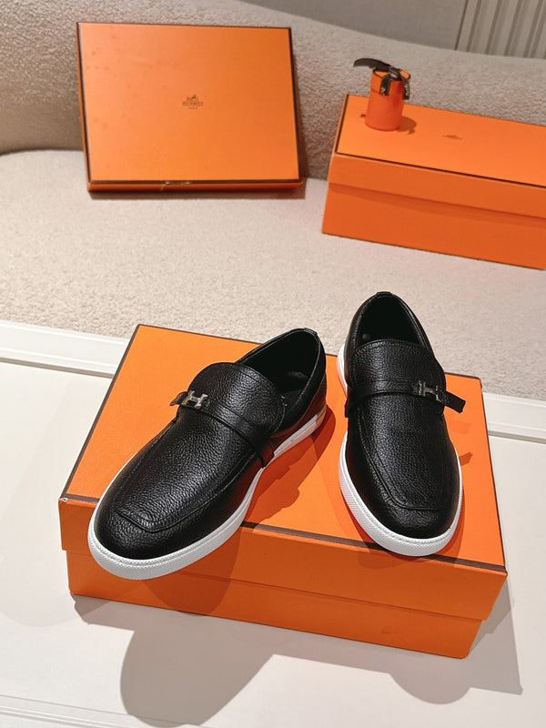 HM 25ss Mocassins Peau de Mouton Noire 577164