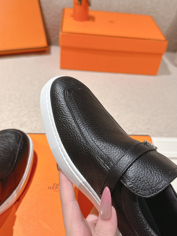 HM 25ss Mocassins Peau de Mouton Noire 577164