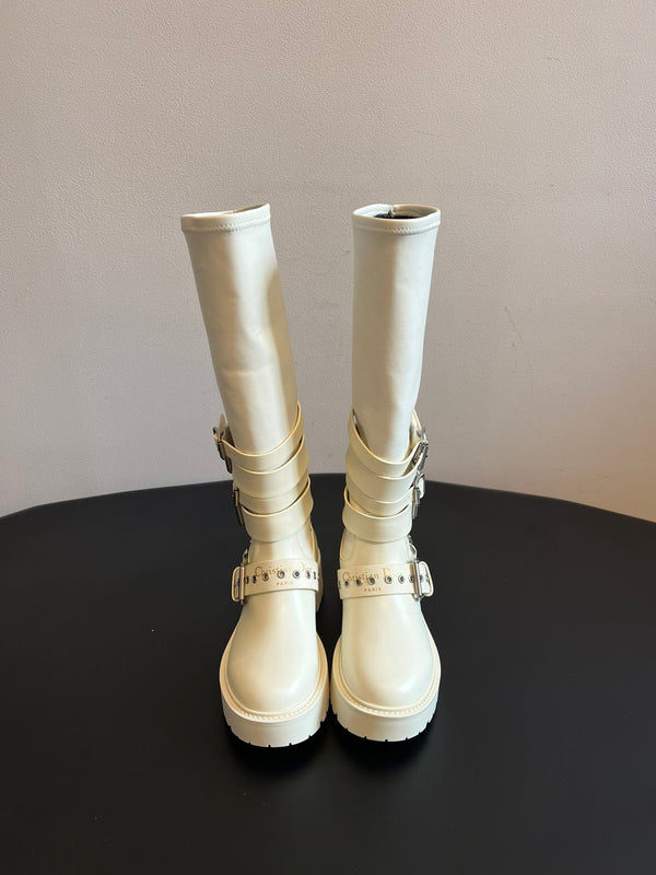 Dior 2025 Long Boot White Cowhide 501248