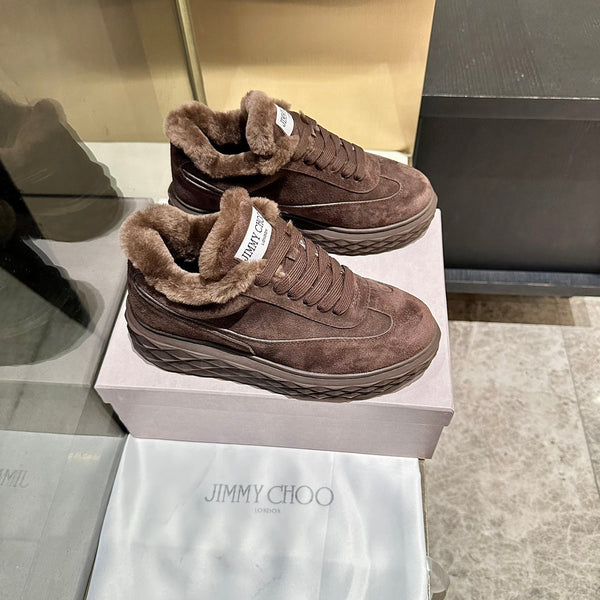 Jimmy Diamond Maxi Retro F Trainer Coffee Suede Shearing 538896
