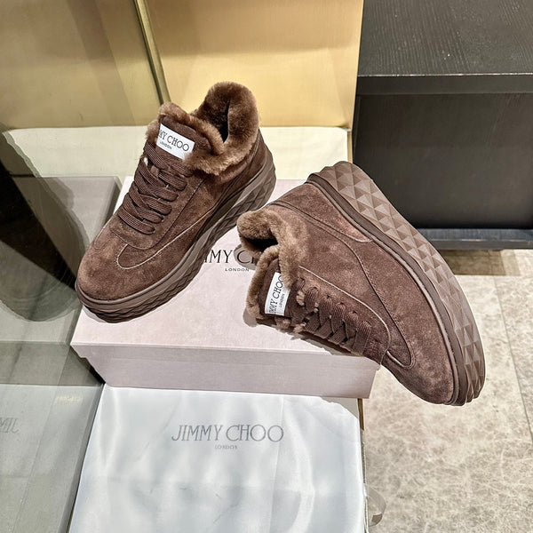 Jimmy Diamond Maxi Retro F Trainer Coffee Suede Shearing 538896