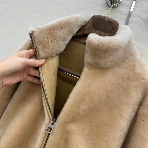 LP 25 Bomber Jacket Pine Nuts Shearling Leather 314257