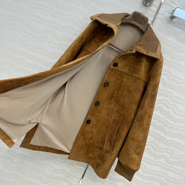 LP 25 Jacket Camel Suede Fabric 314020
