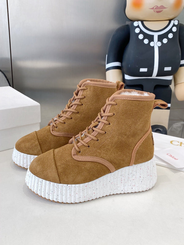 Chloe snow boots brown suede 531622