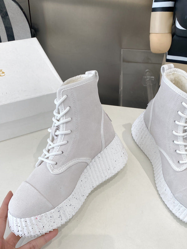 Chloe snow boots light grey suede 531623