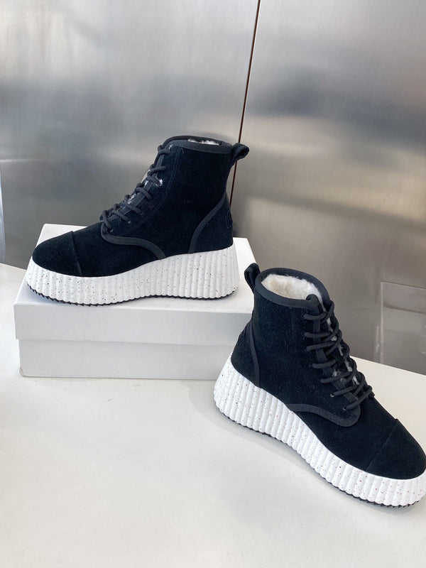 Chloe snow boots navy blue suede 531624