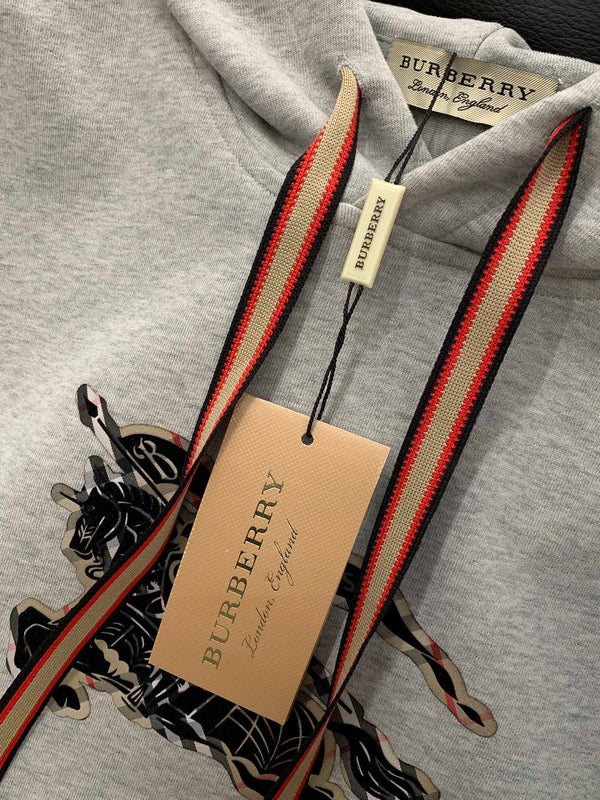 Burberry 25 Hooded Sweatshirt Gray Cotton