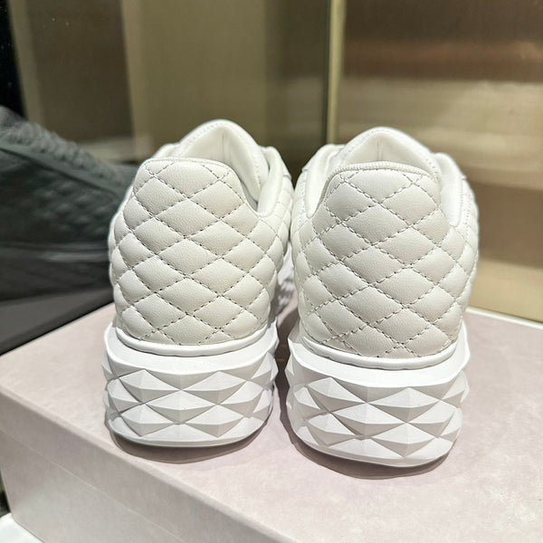 Jimmy Choo Diamond Maxi Platform Sneaker White Nappa Leather 538900