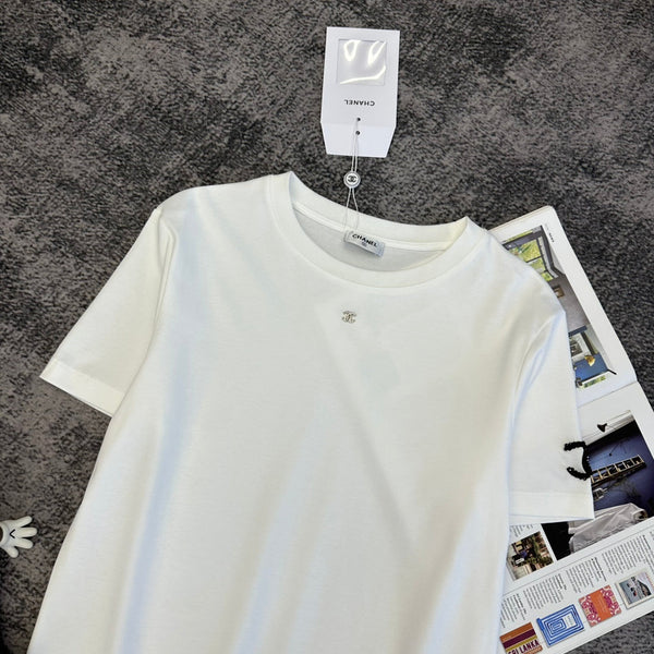 CC SS26 Embroidered Double C T-shirt Cotton 350646