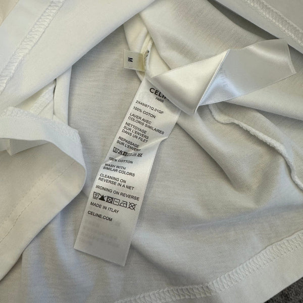 Celine Triomphe Studs T-shirt Black White Cotton 350643