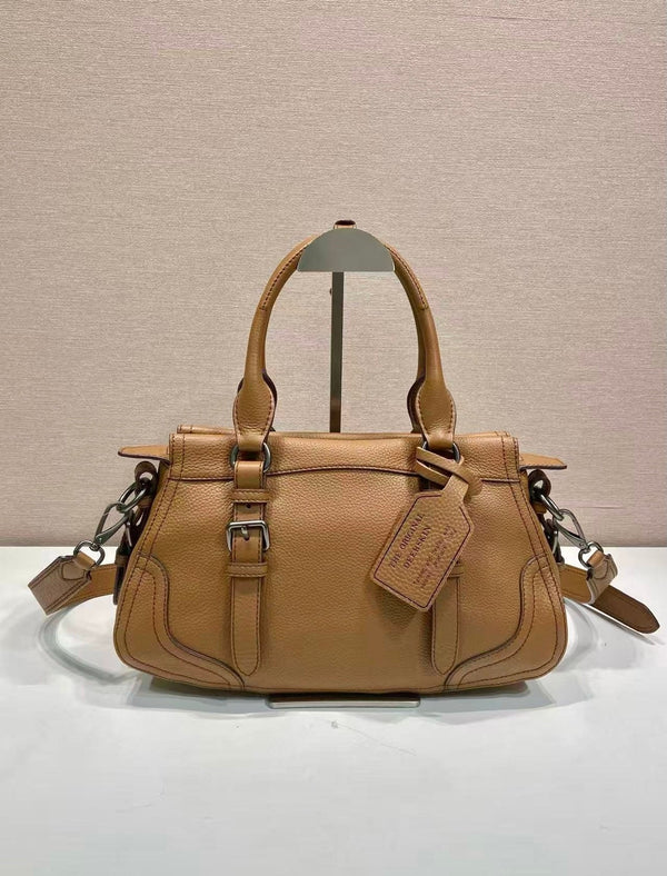 Prada Large Tote Bag 35cm Camel Leather