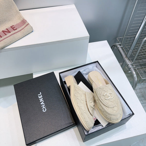 CC Mocassins Demi-chaussons Sandales Laine de mouton Beige 628647
