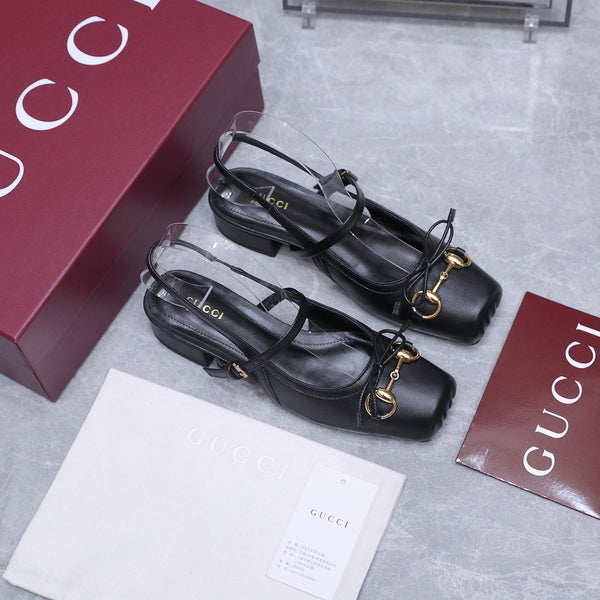 GG 26s Slingback Pumps Gold Hardwar Calfskin