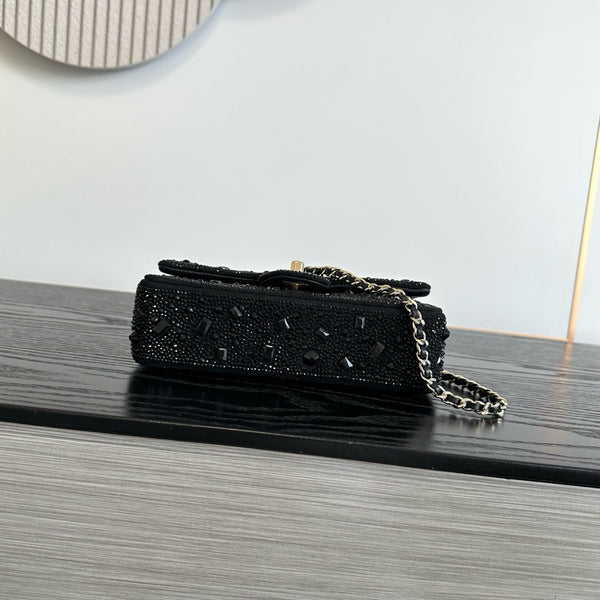 CC 2026 Bag 21cm Strass Leather