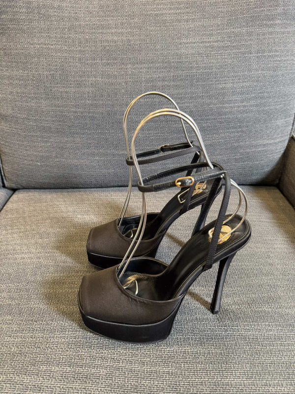 YSL 26S Platform Sandals 150 Mm Patent Calfskin