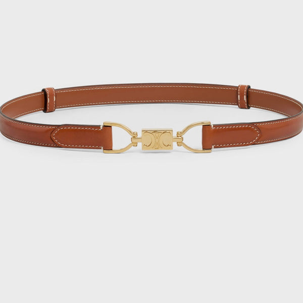 CEL Gold Buckle Belt 18mm Calfskin 176484