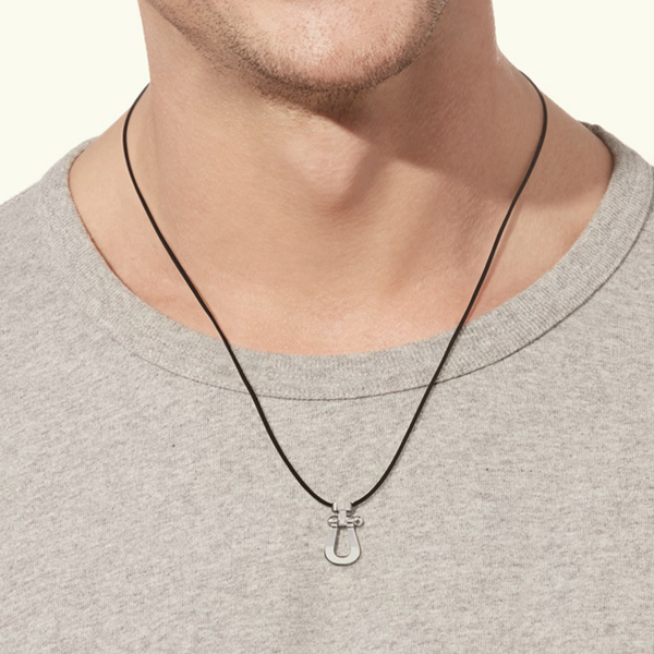 COLLANA IN ARGENTO CON PENDENTE FORCE 10 MODELLO GRANDE