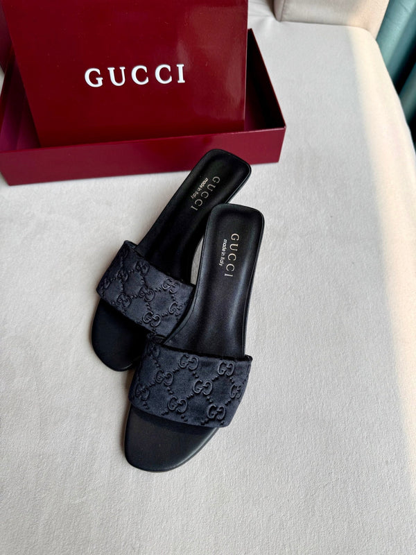 GG 26s Slide Sandals 5.5cm Velvet