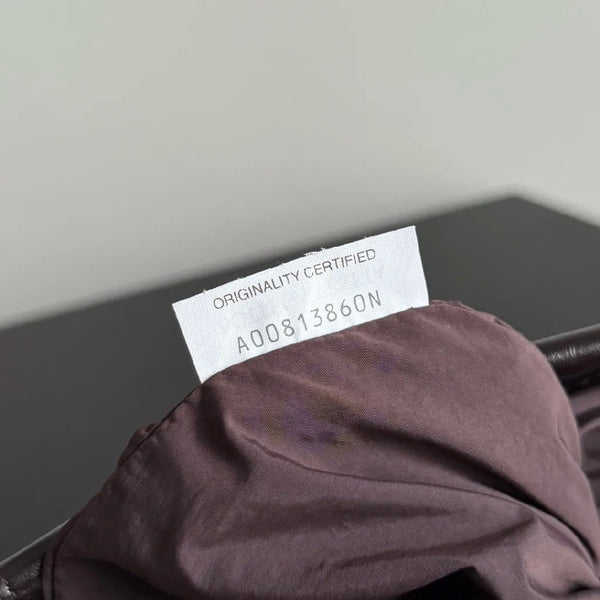 BV Small Dustbag 21cm Deep Brown Intrecciato Calfskin Leather