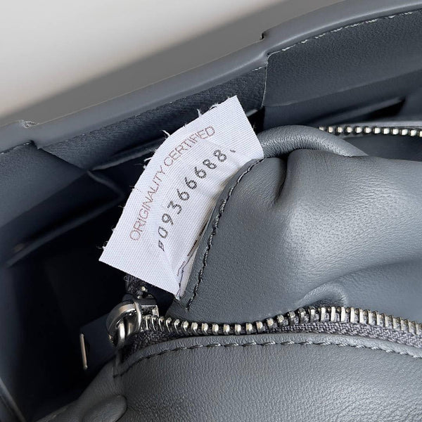 BV Two-In-One Cassette Bag 26cm Grey Leather