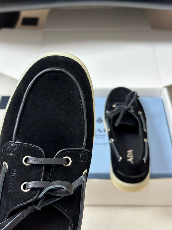 Prad 2026 Lace Up Boat Shoes Suede 151260