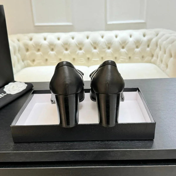 Mocassins CC AH 25/26 9cm Peau de mouton noire