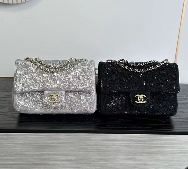 CC 2026 Bag 21cm Strass Leather