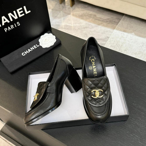 Mocassins CC AH 25/26 9cm Peau de mouton noire