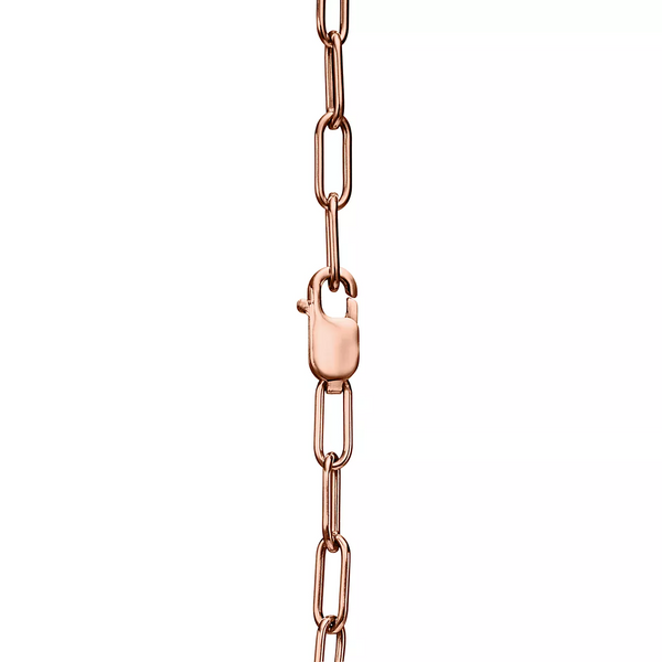 COLLANA IN ORO ROSA CON CIONDOLO PICCOLO CON DIAMANTI ROSA