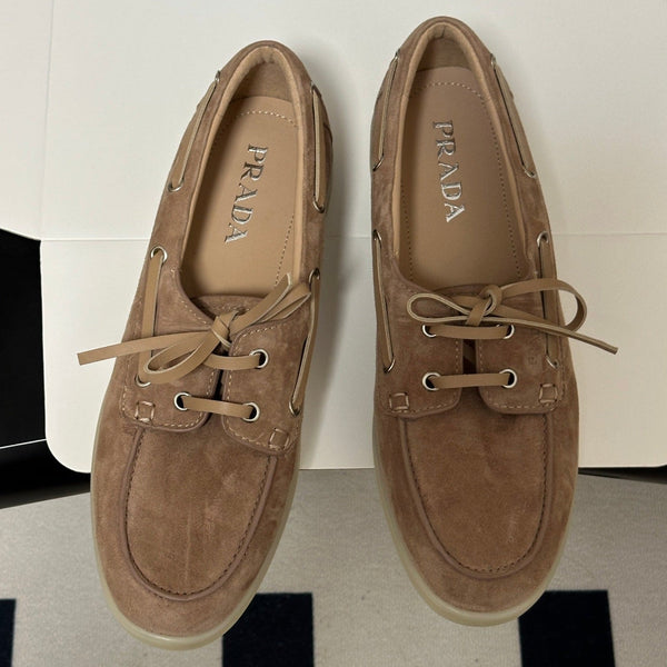 Prad 2026 Lace Up Boat Shoes Suede 151260