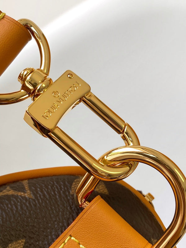 LV M14026 Keepall Bandoulière Cargo 25 Brown Monogram Caflskin GHW