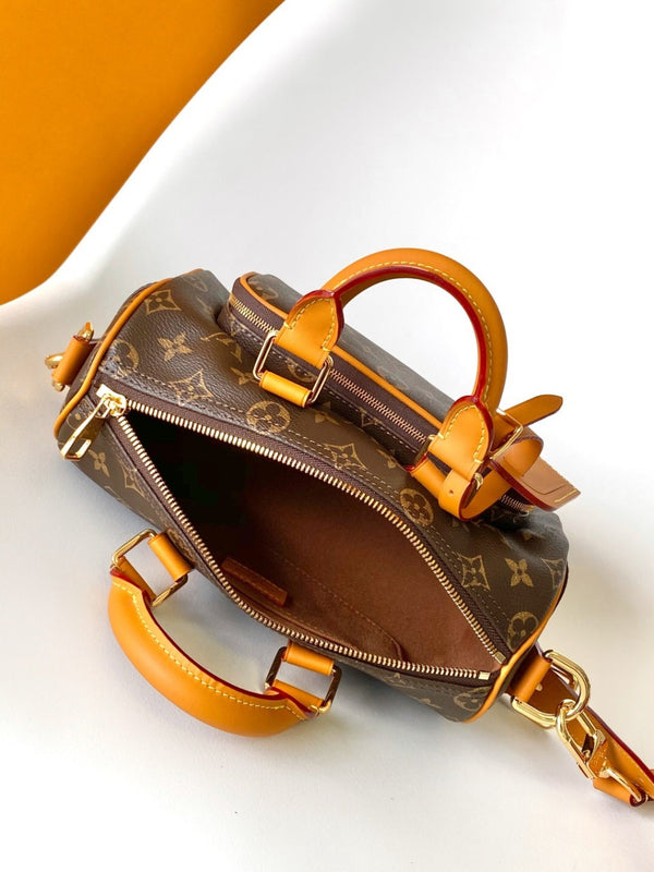 LV M14026 Keepall Bandoulière Cargo 25 Brown Monogram Caflskin GHW