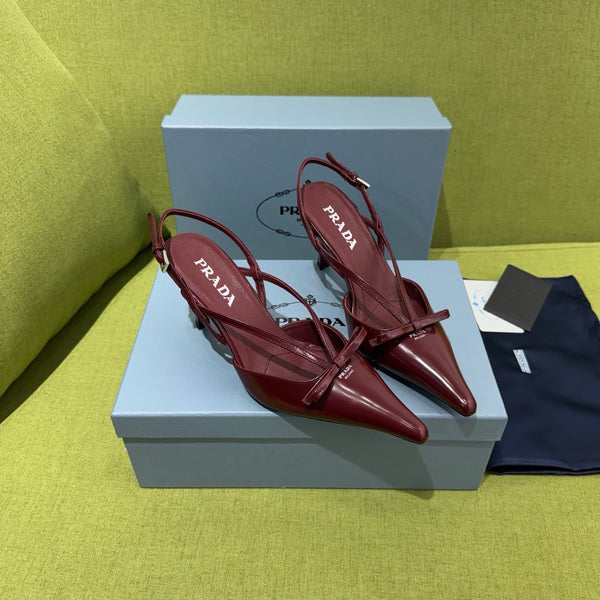 Prad 2026 Pointed Toe Slingback 75mm Suede 148651