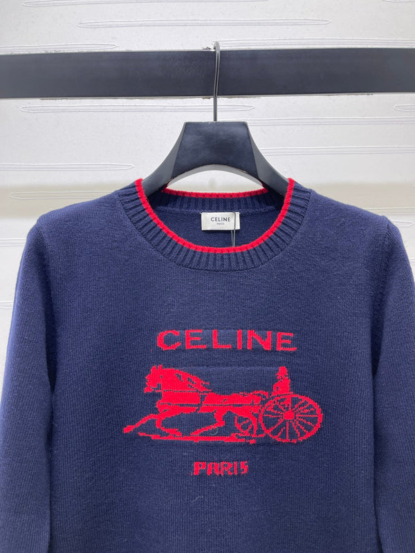 CE 2026 Knit Long-sleeved Sweater Wool 433251